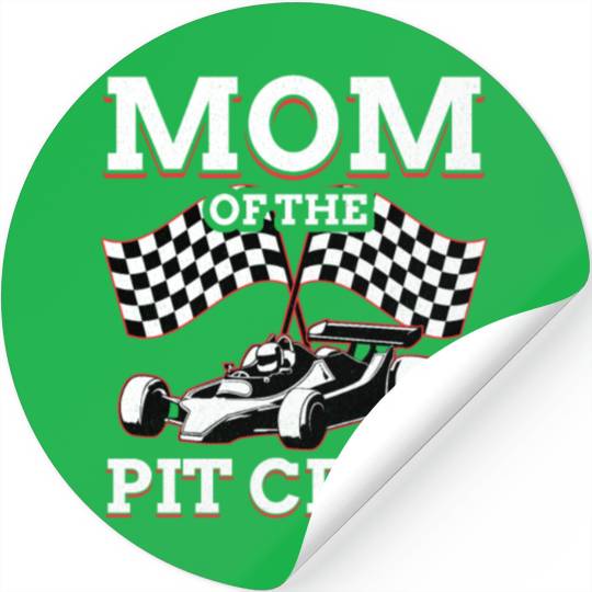 Mom Of Pit Crew Race Car Racing Stickers