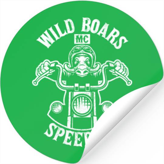 Wild Boars Motorcycle Speeders Wild Boars Hunting Stickers