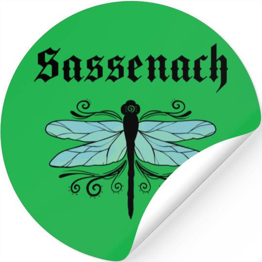 Sassenach Dragonfly Outlander Amber Blue Stickers