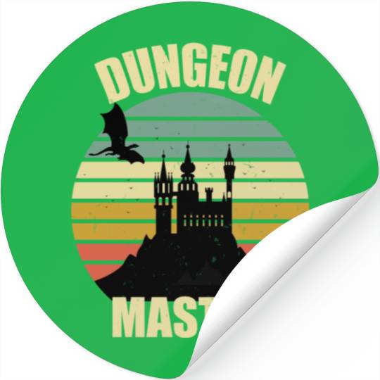 Dungeon Master - Bez I'm DM Smiles Retro Dragon Stickers