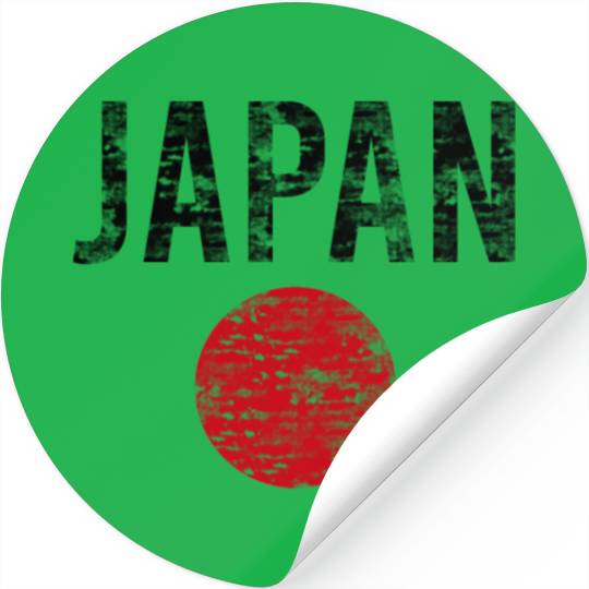 Japan flag vintage Stickers