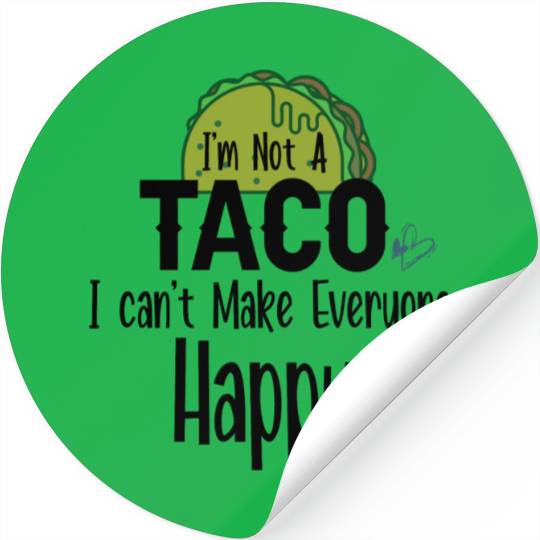 Humorous Taco Foodie Stickers Design