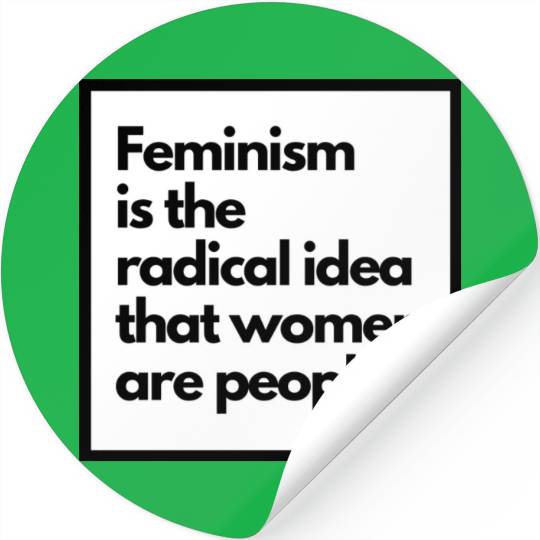 Feminism solid back sticker Stickers