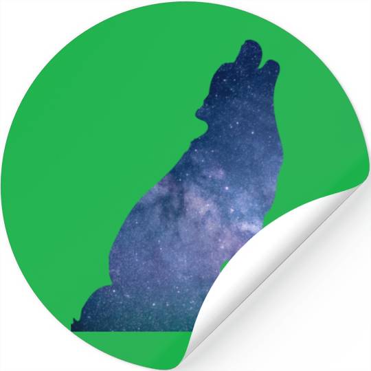 Galaxy Wolf Stickers