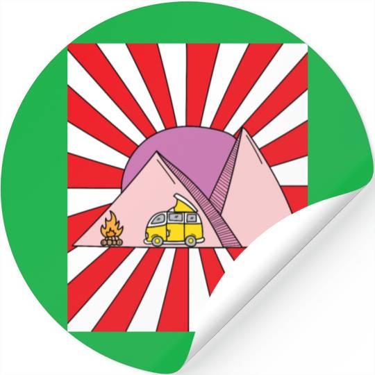 Camping Nature Vintage Stickers
