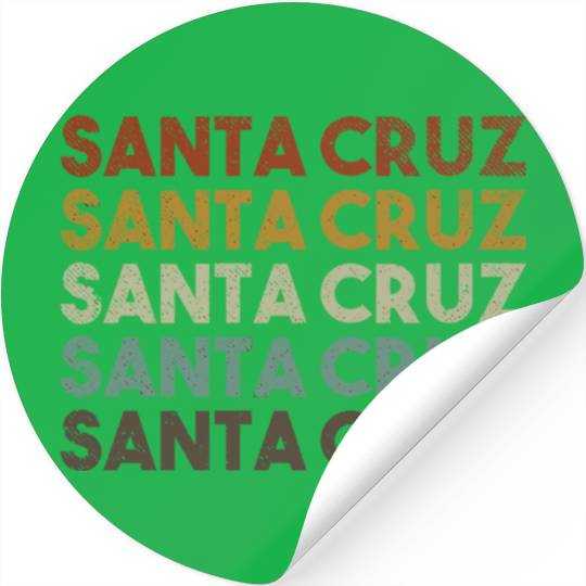 Retro Santa Cruz California Stickers