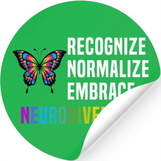 Recognize Embrace Neurodiversity Stickers