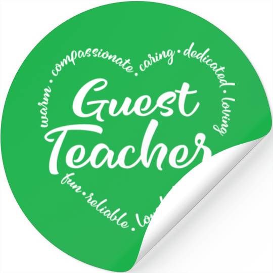 Guest teacher, Substitute teacher Stickers