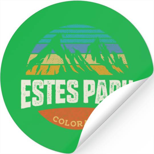 Vintage Estes Park Colorado Outdoor Graphic Stickers