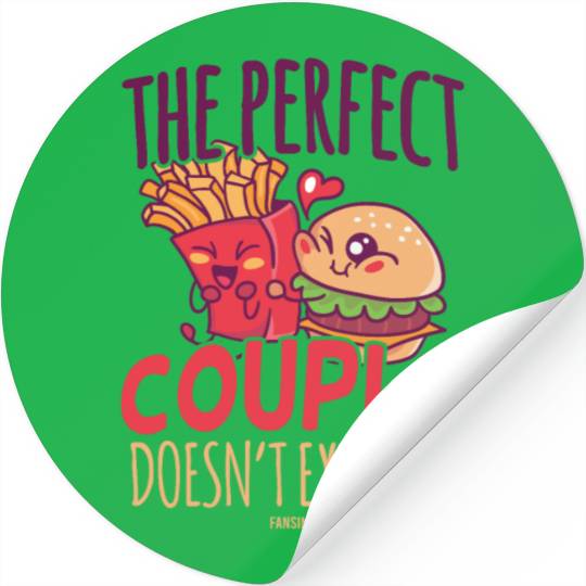 French fries and hamburger buns Stickers