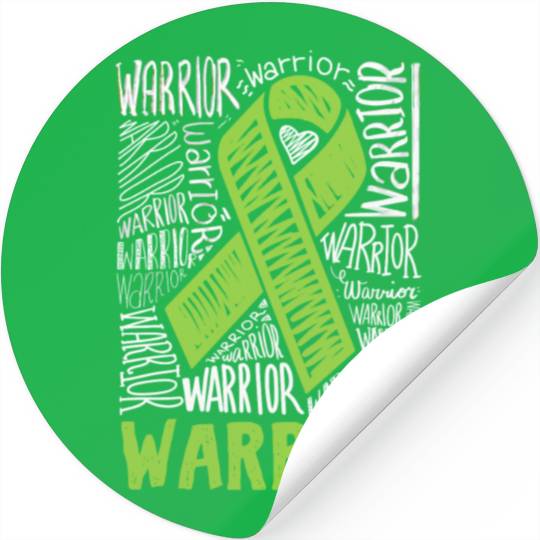 Non-Hodgkins Lymphoma Warrior Lime Green Awareness Stickers