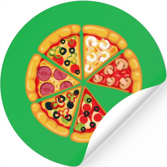 Pizza and Slice Dad and Son Matching Stickers