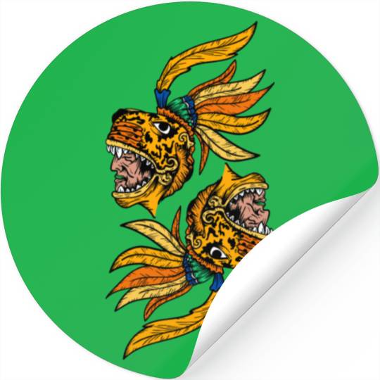 Aztec Warior Jaguar Maya Inca Culture Stickers