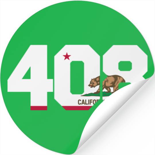 Area Code 408 San Jose California Stickers