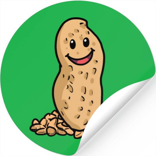 happy Peanuts Nuts Kids Baby Snack Illustration Stickers