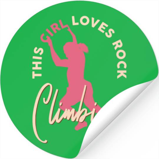 Rock Climber Boulder This Girl Loves Rock Climbing Stickers