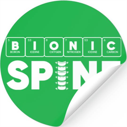 Back Surgery Bionic Spine Periodic Table Science Stickers