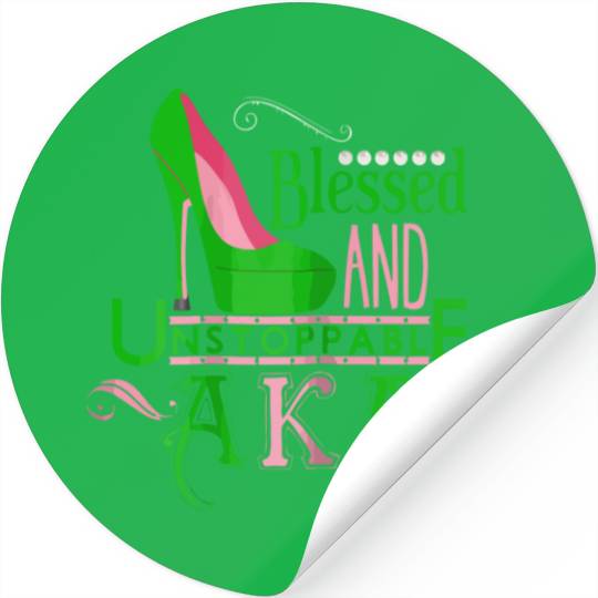 Womens AKA inspired Blessed AKA AKA sorority Alpha Stickers