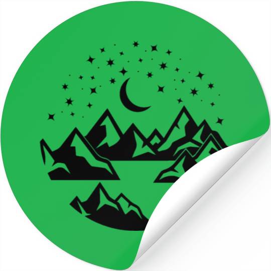 Moon travel adventure hiking camping gift Stickers
