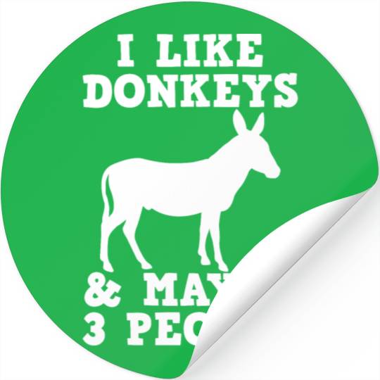 Donkey Farmer Introvert Donkey Lover Stickers