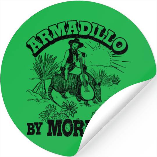 Armadillo By Morning Texas Amarillo Country Song Stickers