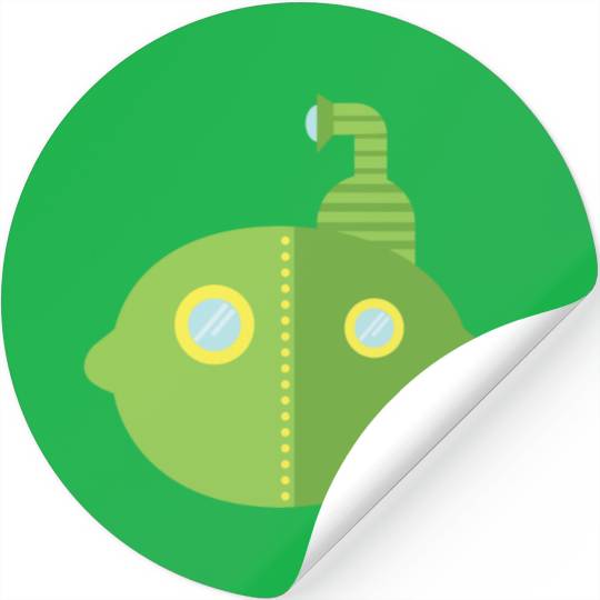 Submarine Lime Stickers