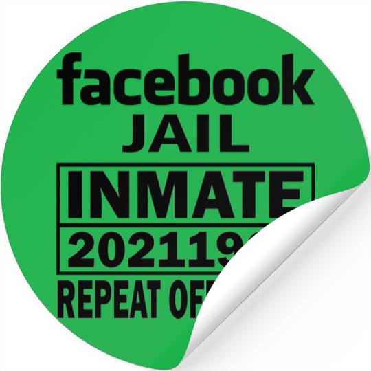 Facebook Jail Black Stickers