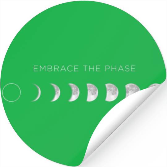 Embrace the Phase Moon Phases Lunar Cycles Graphic Stickers