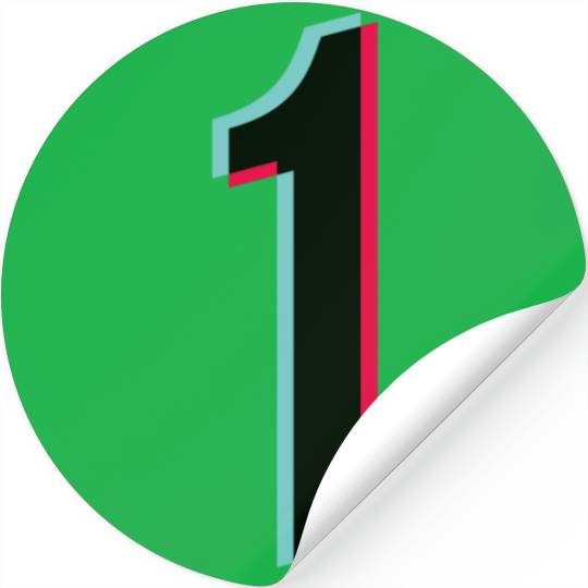 1 - jersey number - Tiktok glitch Stickers
