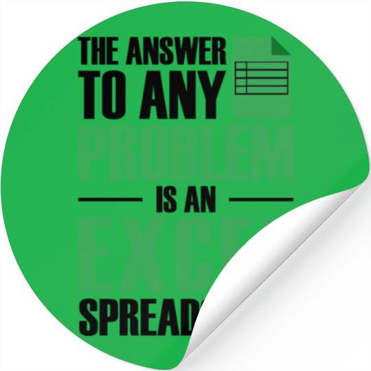 Answer To Any Problem Excel Spreadsheet Accountant Stickers