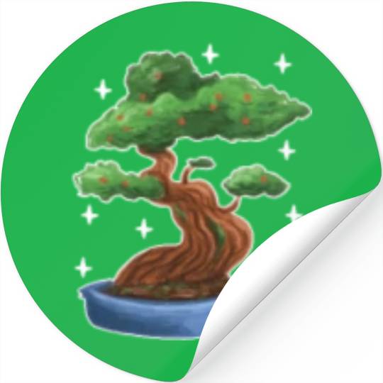 Bonsai Tree Pocket Japan Plant Garden Buddhist Zen Stickers