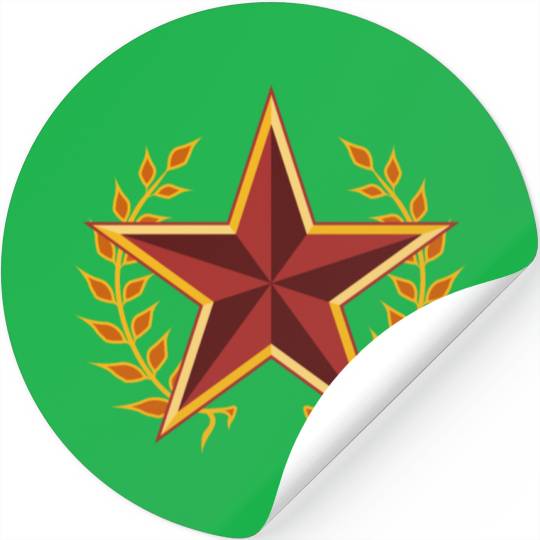 soviet star with laurels Stickers