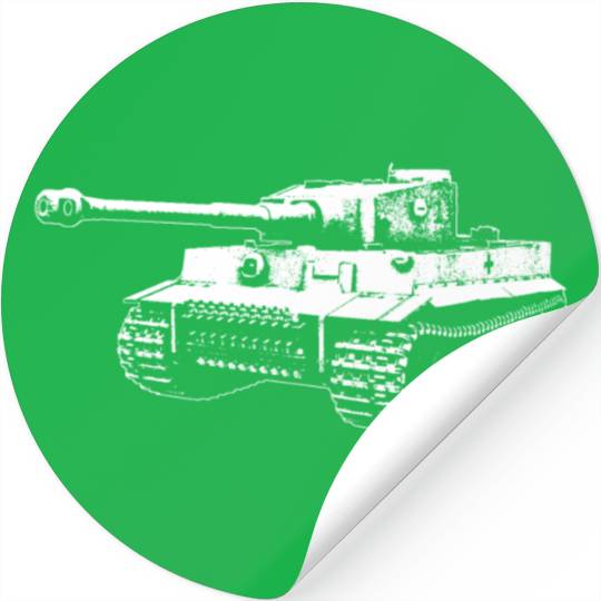 Tank Tigher I - white Stickers
