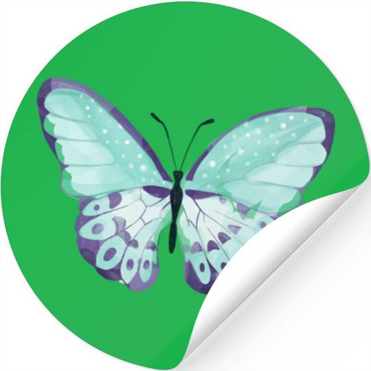 Light Green Butterfly Stickers