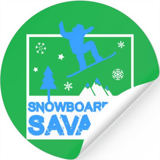 Snowboarding Savage Kids Cool Youth Freestyle Snow Stickers