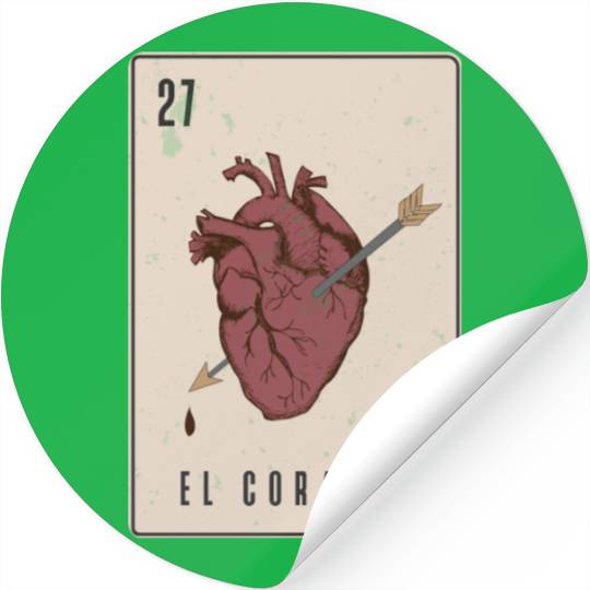 El Corazon Mexican Loteria Stickers