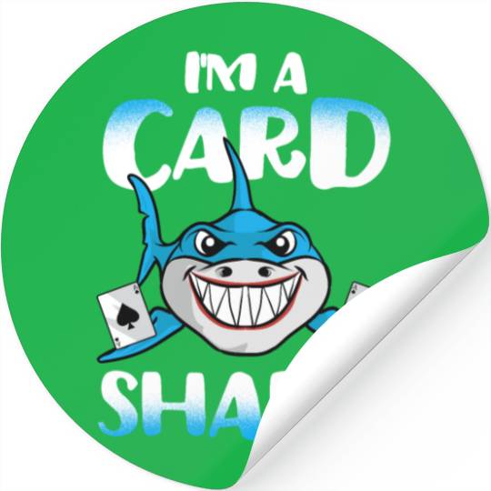 Poker - Card Shark Casino Gamble - Beach Stickers