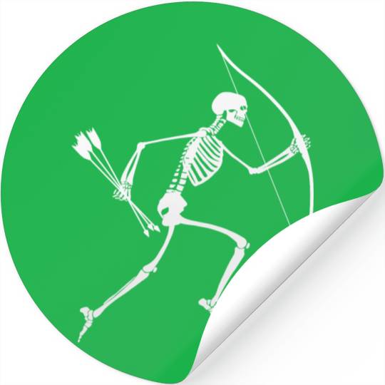 funny Archery skeleton Archer Halloween gift Stickers