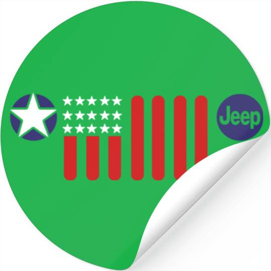 Mens Jeep Patriotic 7 Slot Grille Stickers