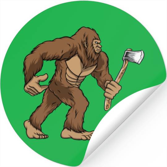 Bigfoot Lumberjack Sasquatch Carpenter Stickers