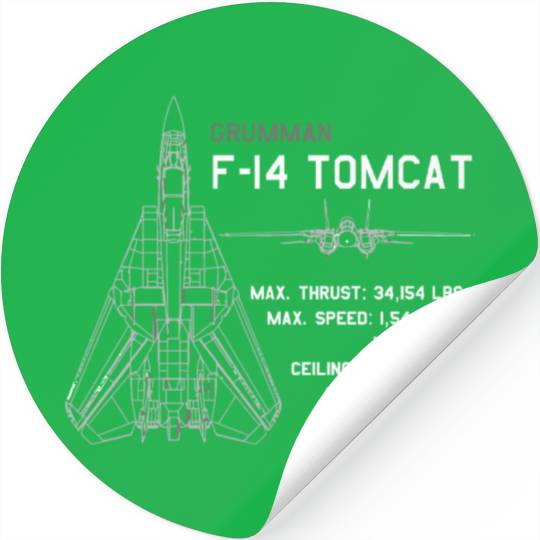 F 14 Tomcat Schematics Stickers