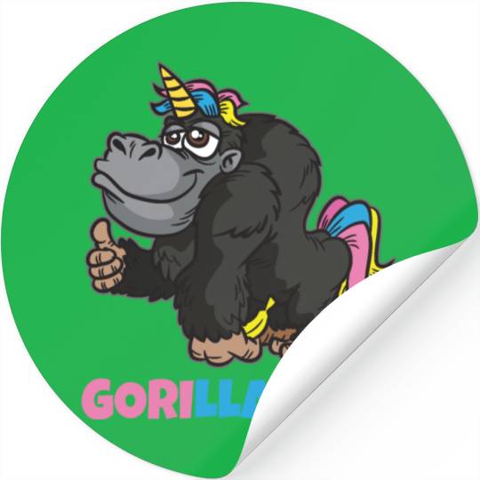Gorillacorn Unicorn Gorilla Stickers