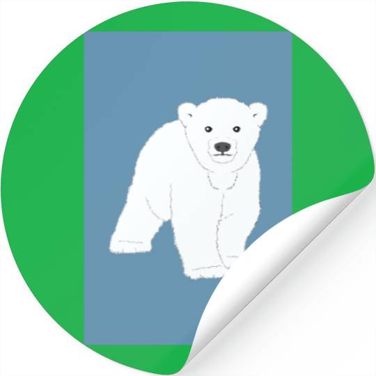 Polar bear cub Stickers