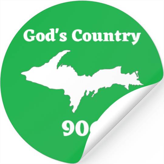 God's Country 906, Upper Peninsula Michigan Yooper Stickers