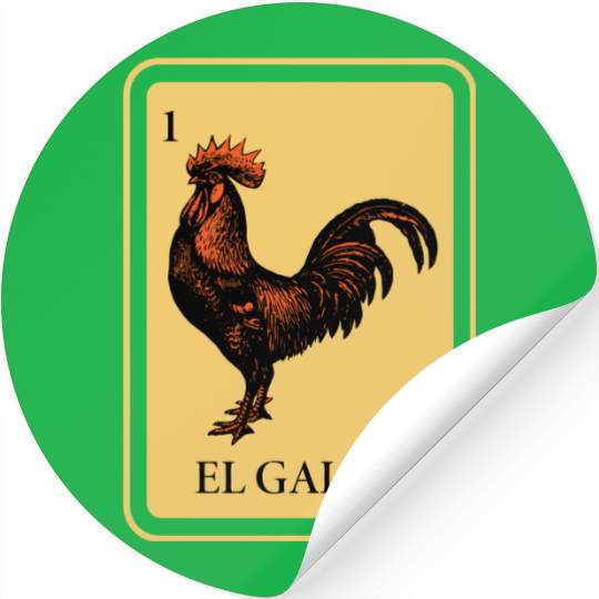 Mexican El Gallo Lottery Traditional Rooster Bingo Stickers