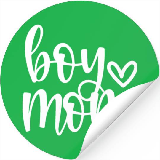 Boy Mom - Boy Mama Mom Of Boys Heart Love Stickers
