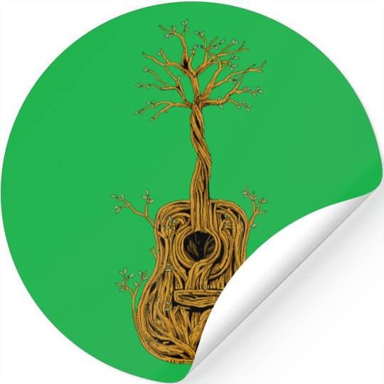 Guitar Tree of Life Nature Guitarist Gift Stickers