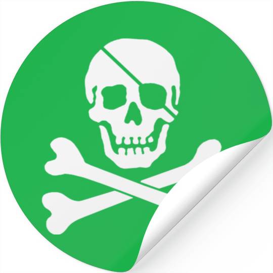 Jolly Roger Pirate Flag Skull and Crossbones Stickers