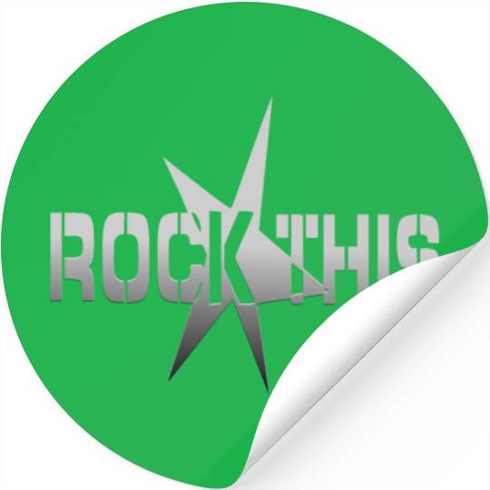 rockthis square silver Stickers