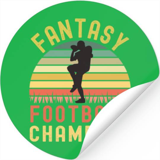 Funny Fantasy Football Champion Draft Stickers